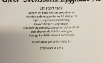 GRG stödjer Hjärt&Lungfonden